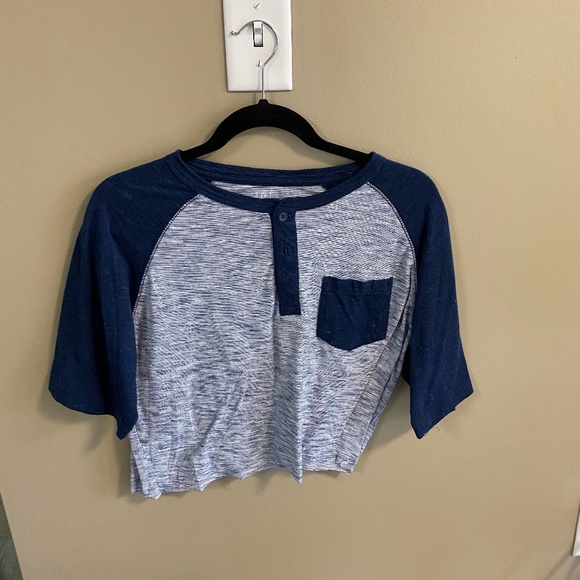 Blue Cropped T-Shirt - Picture 1 of 2